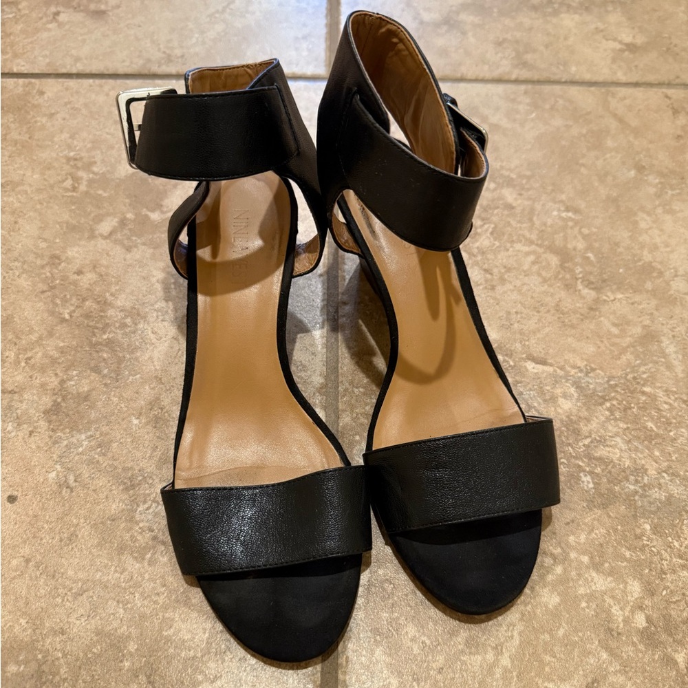 Nine West Black Pepperman Wedges